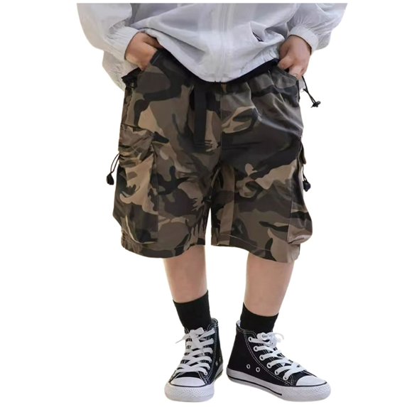 Toddler Boys Shorts Fashion Print Summer Casual Cargo Shorts Sport Pocket Overalls Kids Short Pants Camouflage 4-5 Years