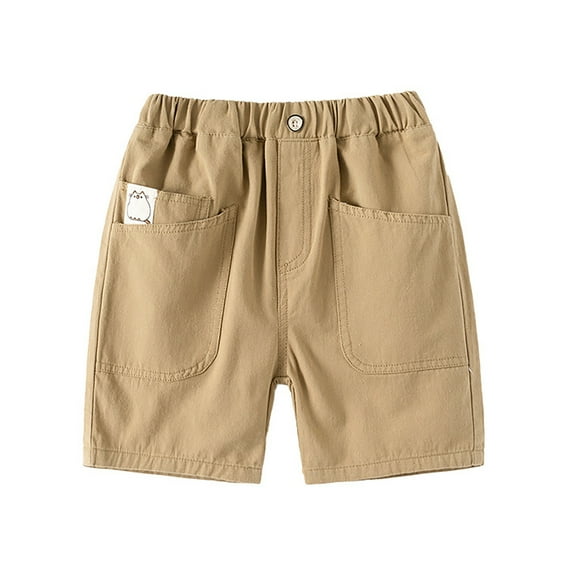 Toddler Boys Shorts Girls Kids Sport Solid Spring Summer Clothes Casual Fashion Shorts for Boys Khaki Size 2-3T