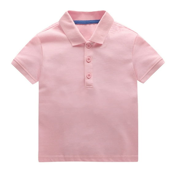 Toddler Boys Shorts Sleeve Pol𝗼 Shirts Soild Color School 𝐔niform Tops Baby Boy Summer Clothes 12M-8T Performance P𝐢que