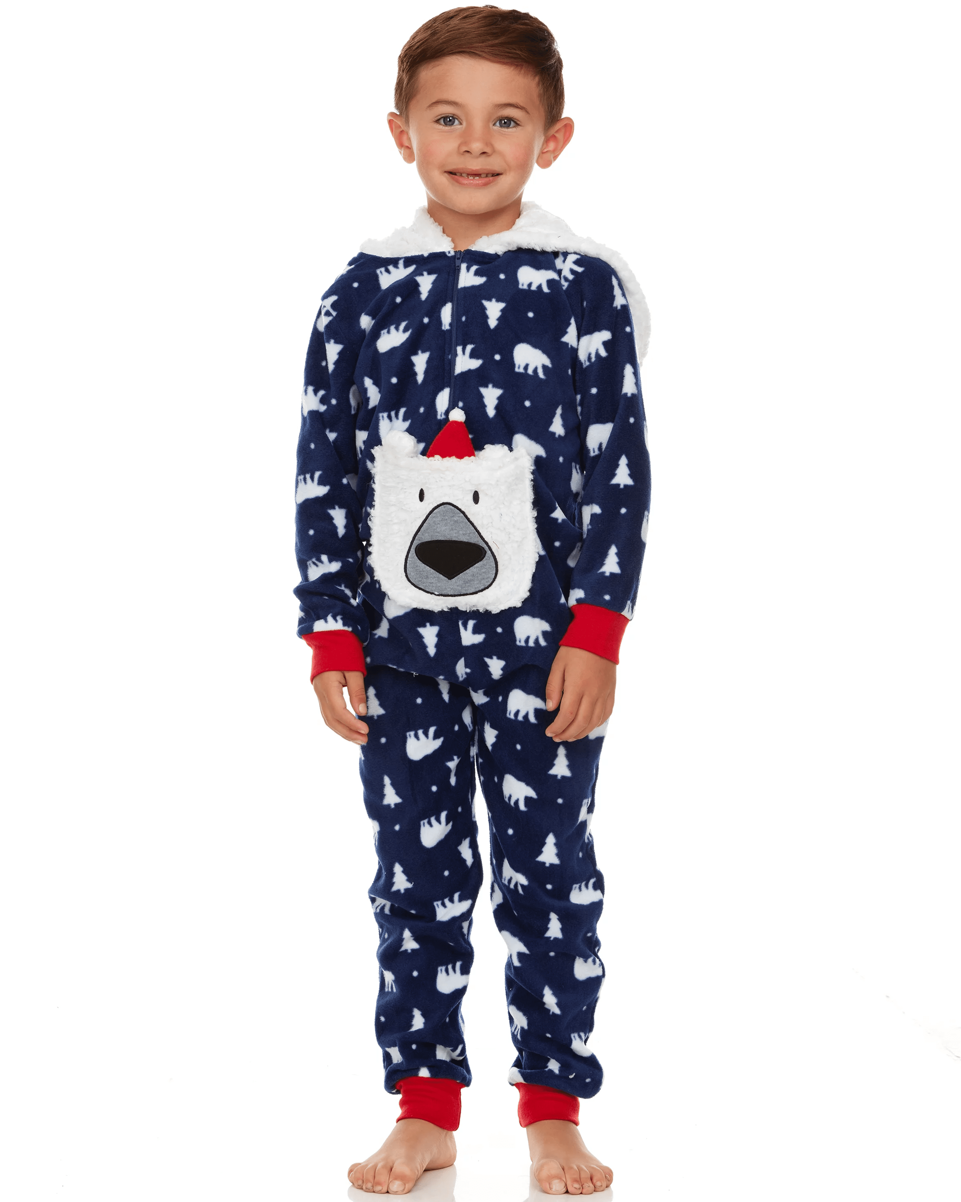 Toddler Boys Sleepware Onesie Hooded Night Pajama with Cartoon Pet