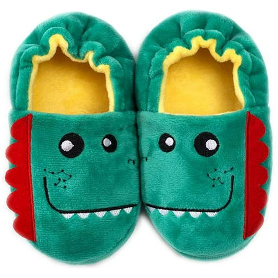Toddler Boys Slippers Cartoon Cute Animals Plush Warm Home Shoes