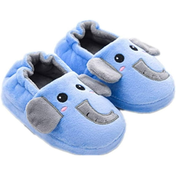 Toddler Boys Slippers Cartoon Cute Animals Plush Warm Home Shoes