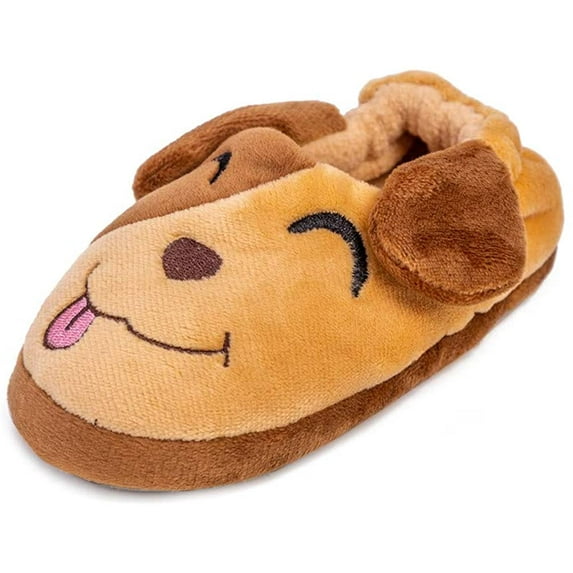 Toddler Boys Slippers Cartoon Cute Animals Plush Warm Home Shoes