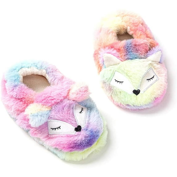 Toddler Boys Slippers Cartoon Cute Animals Plush Warm Home Shoes