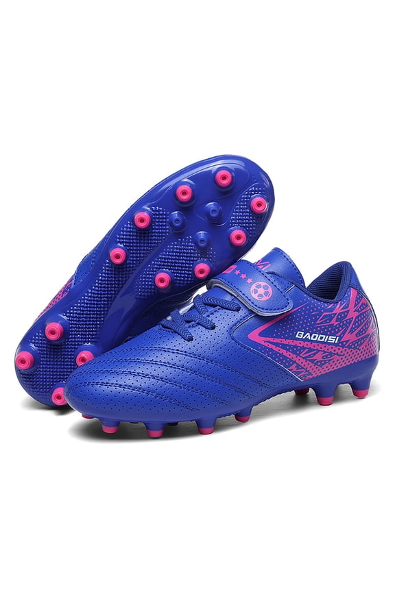 Toddler Boys Sneakers Cleats With Detachable Studs Training Matches Lightweight Athletic Football Shoes