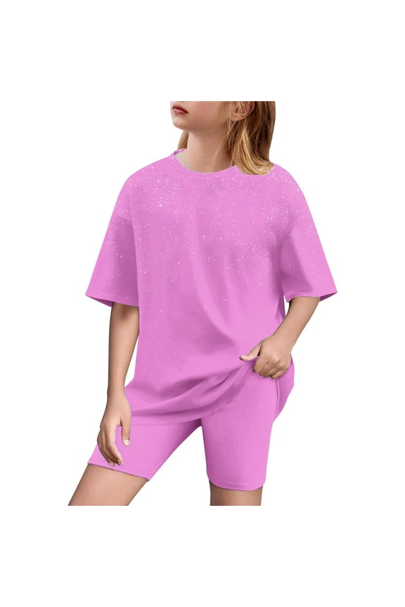 Toddler Boys Soft Loose Fit Short Sleeve Yoga Shorts Set for Casual Play and Special Occasions