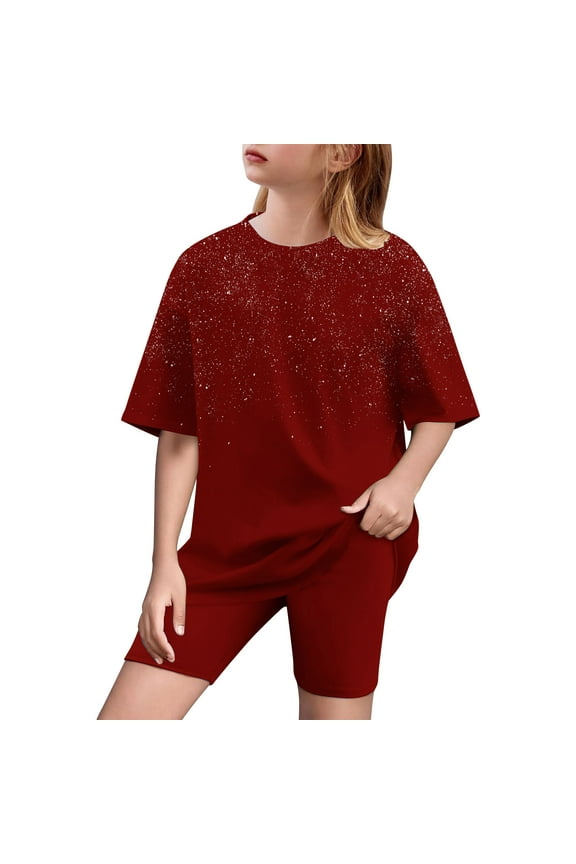 Toddler Boys Soft Loose Fit Short Sleeve Yoga Shorts Set for Casual Play and Special Occasions