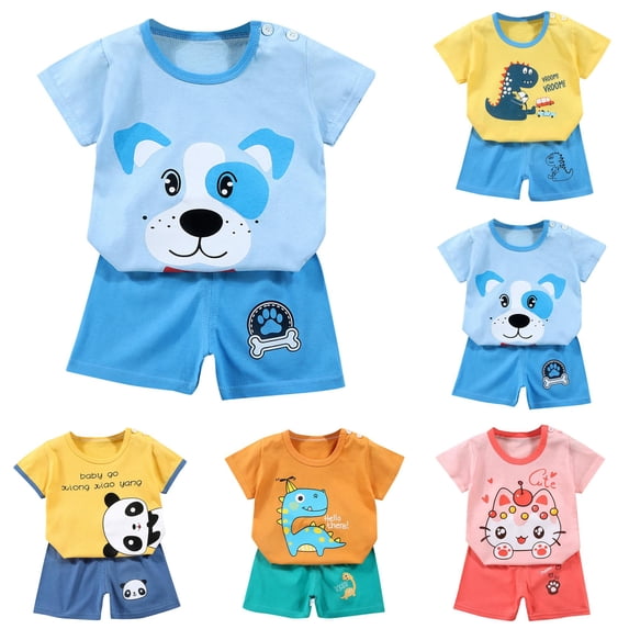 Toddler Boys Summer 2-Piece Outfit Crew Neck Short Sleeved 3D Print T Shirt and Shorts Outfits Set Size 4-5T ,Yellow