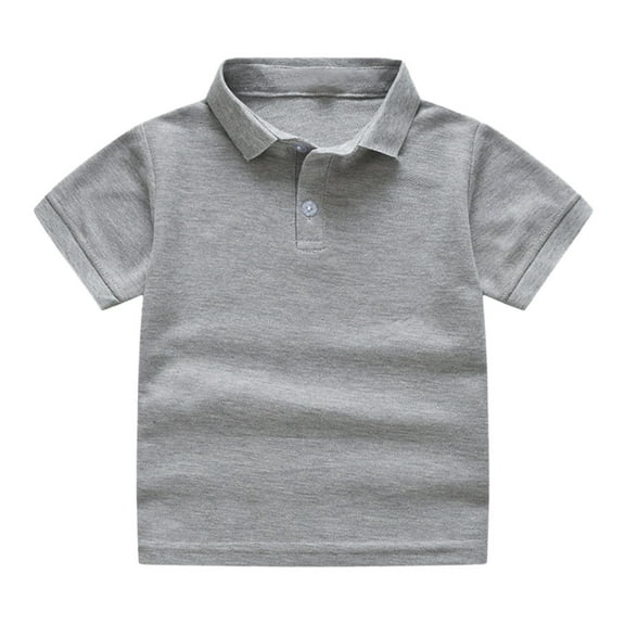 Toddler Boys Summer Casual Polo Shirt Short Sleeved Basic Polos Versatile Pullover T Shirt