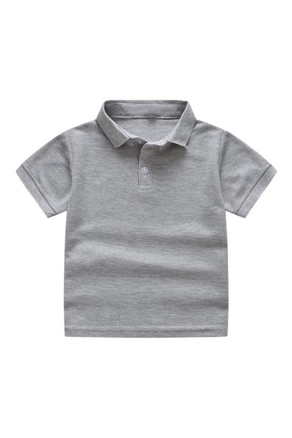 Toddler Boys Summer Casual Polo Shirt Short Sleeved Basic Polos Versatile Pullover T Shirt