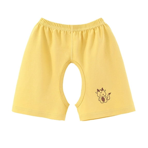 Toddler Boys Summer Outdoor Pants Elastic Waist Open Crotch Breathable Clothes Size 3-4T