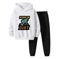 thumbnail image 1 of Toddler Boys Summer Outfit Toddler Boys Long Sleeve Christmas Letter Print Shirt Tops and Pants 2PCS Child Kids Set&Outfits Fall Winter Clothes BK3, 7-8 Years, 1 of 5