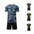 thumbnail image 1 of Toddler Boys Summer Outfits 2 Piece Casual Short Sleeve T Shirt and Elastic Waist Shorts Clothes Outfits Set Size 140（XXL） ,Blue, 1 of 4