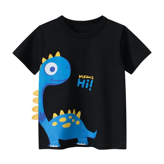 Toddler Boys Summer T Shirt Dinosaur Print Casual Short Sleeve Tops Outdoor Daily Wear Tee Size 2-3T
