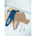 thumbnail image 1 of HILEELANG little Boys' SweatPants Joggers Cotton Casual 2-Pack Pull on Pure Color Blue Khaki Sport Playwear Pants 6Y, 1 of 6