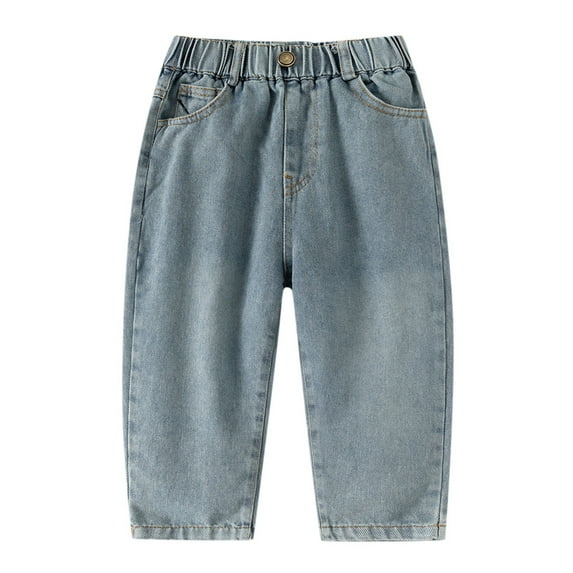 Toddler Boys Sweatpants 3-4 Years Back to School Boys Cargo Pants Size 6/7 Boys Stretch Denim Pants for Kids Comfortable Casual Loose fit Jeans with Elastic Waist for Outdoor School Daily Wear