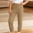 thumbnail image 1 of Toddler Sweatpants Adjustable Drawstring Casual Pants with Pockets Boys Solid Pants Brown Pants Boys Boys Active Pants Size 2-3 Years, 1 of 3