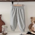 thumbnail image 1 of Toddler Boys Sweatpants Gray Pants Boys Drawstring Jogger Sweatpants With Pockets Boys Solid Pants Kids Spring Fall Pants 18-24 Months, 1 of 4
