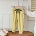 thumbnail image 1 of Toddler Girls Sweatpants Yellow Pants For Girls Drawstring Jogger Sweatpants With Pockets Girls Solid Pants Kids Pants Boys 12-18 Months, 1 of 4