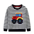thumbnail image 1 of Toddler Boys Sweatshirts 3t Crew Neck Long Sleeve Shirt Funny Dinosaur Print Preppy Clothes Toddler Boy Clothes White,1-2Y, 1 of 4