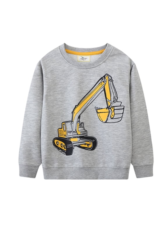 Toddler Boys Sweatshirts 4T Casual Long Sleeve Pullover Tops Car Shirts Toddler Hooded Sweatshirts Kid's Fall Fashion Hoodies & Sweatshirts,4-5 Years