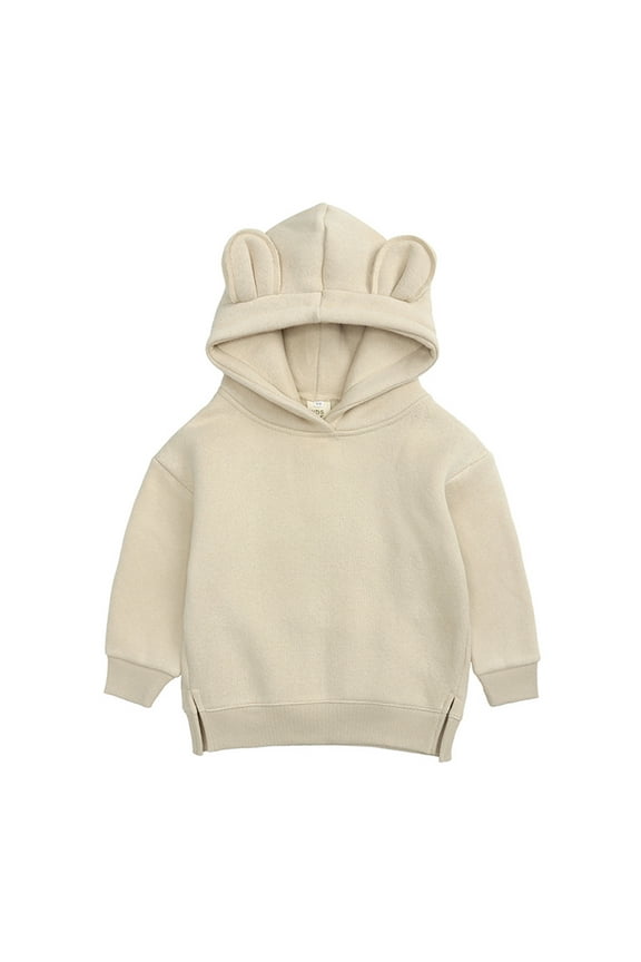 Toddler Boys Sweatshirts Baby Girls Cute Ear Solid Hoodie Fall Winter Sweatshirts for Boys Size 9-12 Months