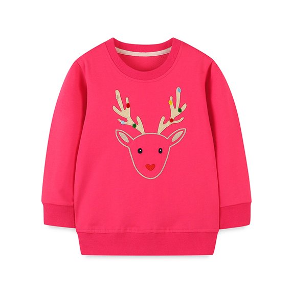 Toddler Boys Sweatshirts Essentials Hoodie Cute Cotton Crewneck Christmas Girls Boys Clothing Fall Winter Casual Tops Pink 7(6-7 Years)