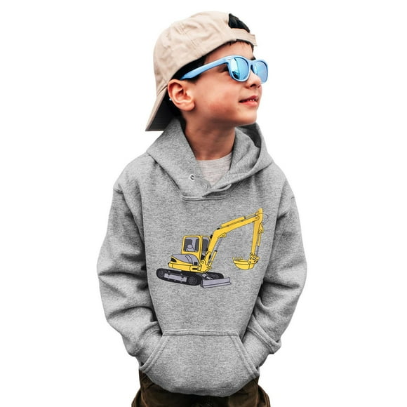 Toddler Boys Sweatshirts Hoodies Long Sleeve Hoodie Cartoon Truck Pockets Drop Shoulder Autumn Boy Sweatshirt 3T-4T