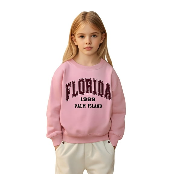 Toddler Boys Sweatshirts Long Sleeve Letter Graphic Oversized Crewneck Sweatshirts Warm Fall Winter Clothes Little Girl Clothes3T