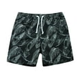 thumbnail image 1 of Toddler Boys Swim Trunks Printed Swim Trunks Boys Swimsuits Loose Fit Quick Dry Beach Pants Waterproof Surf Pants Black,18-24M Jammers, 1 of 2