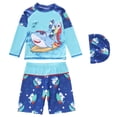 thumbnail image 1 of Toddler Boys Swimwear Long Sleeve Rash Guard Swim Trunks Upf 50 Sun Clothes, 1 of 4