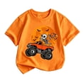 thumbnail image 1 of Toddler Boys T Shirt Halloween Skeleton Truck Short Sleeve Shirt for Kid Size 2-3T, 1 of 3