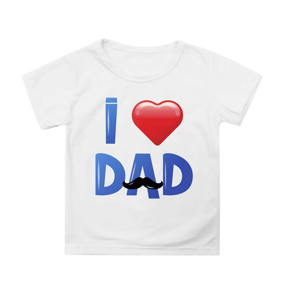 Toddler Boys T-Shirts Father'S Day Love Print Short Sleeve T-Shirt Children Boys Practical Lounging Summer T-Shirts,8 -9 Years