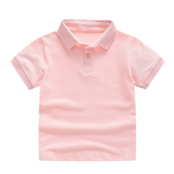 Toddler Boys T-Shirts Solid Short Sleeve Polo Shirt Summer T Shirt Undershirt Tops Kids Cute Playwear Top