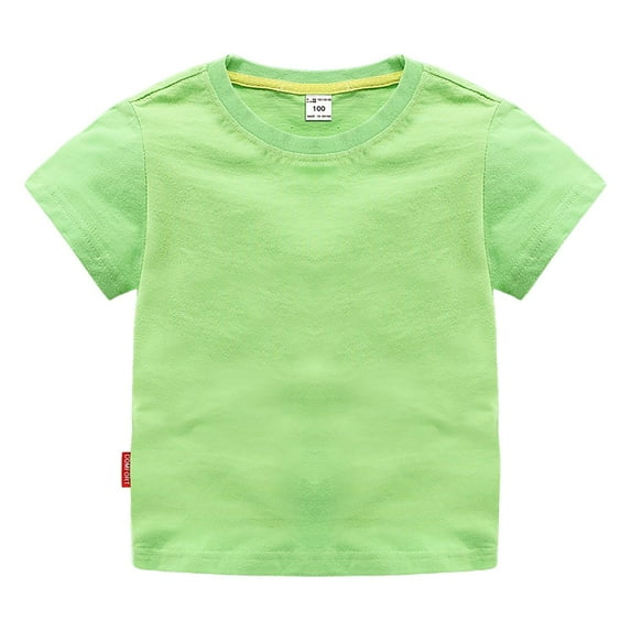 Toddler Boys T-Shirts & Tank Tops Crew Neck Solid Color Cotton Soft Short Sleeve Kids Clothing Tee Shirts Daily-Wear