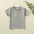 thumbnail image 1 of Toddler Boys' T-Shirts Trendy Boys Short Sleeve T Shirts Light Gray Shirts Baseball Tops Boys 2T Clothes, 1 of 3