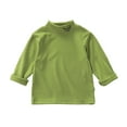 thumbnail image 1 of Toddler Boys Thermal Shirt Green Long Sleeve Toddler Shirt Turtleneck Shirt Casual Basic Tees Boys Fall Shirt Boys Size 3-4 Years Clothes, 1 of 4