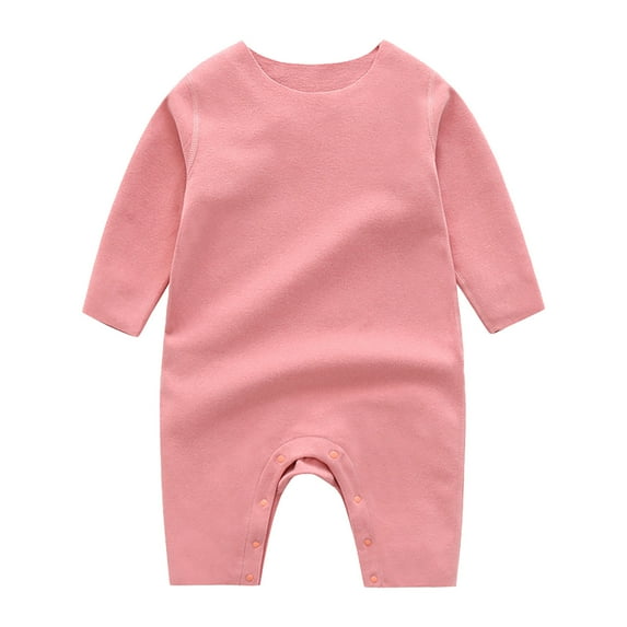 Toddler Boys Thermal Underwear Rompers - Long Sleeve, Solid Color, Soft Fabric - Newborn/Infant Winter Jumpsuits