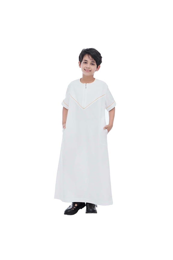 Toddler Boys Tops Casual Long Tunic Clothing White Size 4-5T