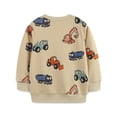 thumbnail image 1 of Toddler Boys Truck Crewneck Sweatshirt Cotton Long Sleeve Excavator Shirt 4T (463), 1 of 4