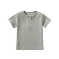 thumbnail image 1 of Toddler Boys Tshirts Casual Toddler Short Sleeve Shirt Light Gray Tees Casual Tees 3T Summer Clothes Boy, 1 of 4