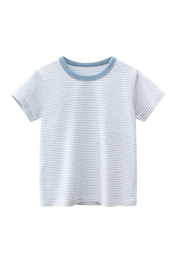 Toddler Boys Tshirts Striped Short Sleeve Crew Neck T Shirts Tops Tee Undershirts For Children Comfort Outwear And Homewear Tee Shirts
