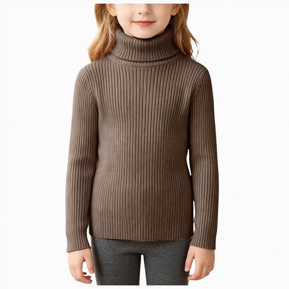 Toddler Boys Turtleneck Ribbed Knit Sweater,High Neck Long Sleeve Pullover,Basic Warm Top 4-5 Years