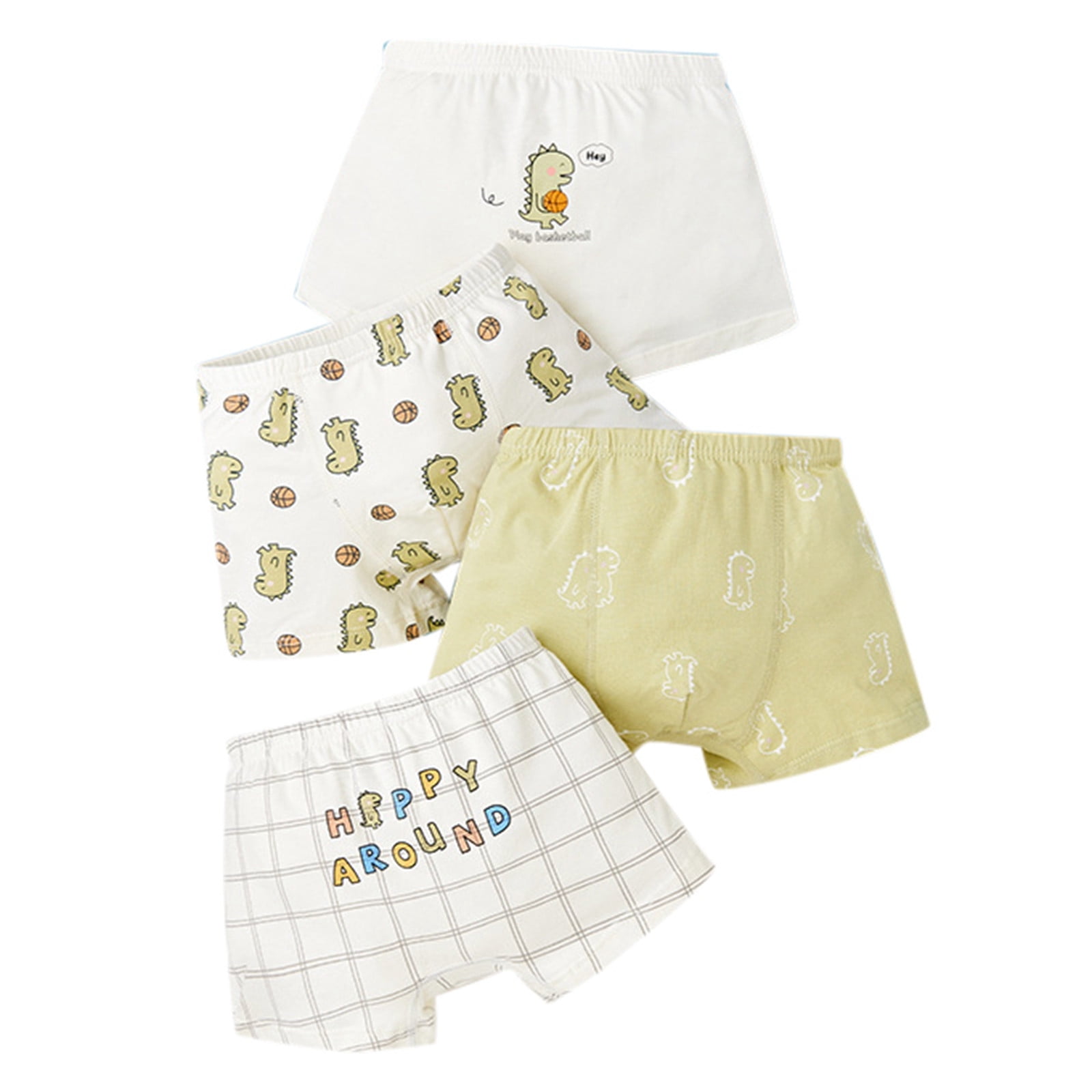 Ollabaky Boys' Cotton Underwear Briefs - Soft, Breathable Toddler & Kids Underwear | Tagless & Elastic Waist | 2T To 8Y Sizes