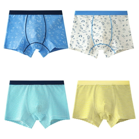 Toddler Boys Underwear Kids Boys Boxer Briefs Cotton Soft Breathable Toddler Baby Cartoon Prints Underwear Boys Boxer Briefs Light Purple 170