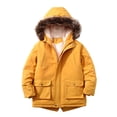 thumbnail image 1 of Toddler Boys Warm Jacket Kids Coat Fleece Lined Jacket Thick Winter Coat Hooded Parka Outerwear, 1 of 11