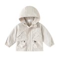 thumbnail image 1 of Toddler Boys Windbreaker Outerwear Baby Lightweight Hooded Zip Raincoats Casual Coat Cute Fashion Coats Windbreaker Jackets, 1 of 6