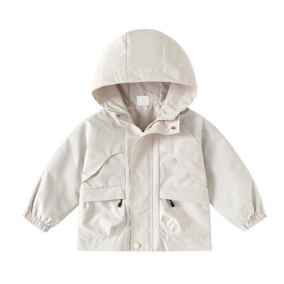 Toddler Boys Windbreaker Outerwear Baby Lightweight Hooded Zip Raincoats Casual Coat Cute Fashion Coats Windbreaker Jackets