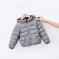 thumbnail image 1 of Toddler Boys Winter Coat,Kids Puffer Jacket With Pocket Zip up Winter Hoodies Coat Solid Color Long Sleeve Child Down Jacket Boys Winter Coat Size 2-3 Years, 1 of 4