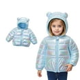 thumbnail image 1 of Toddler Boys Winter Coats Boys Puffer Jacket Full-Zip Long Sleeve Kids Warm Winter Coat Outerwear Warm Bear Hooded Outdoor Coats Baby Boy Jacket 2-3 Years, 1 of 6